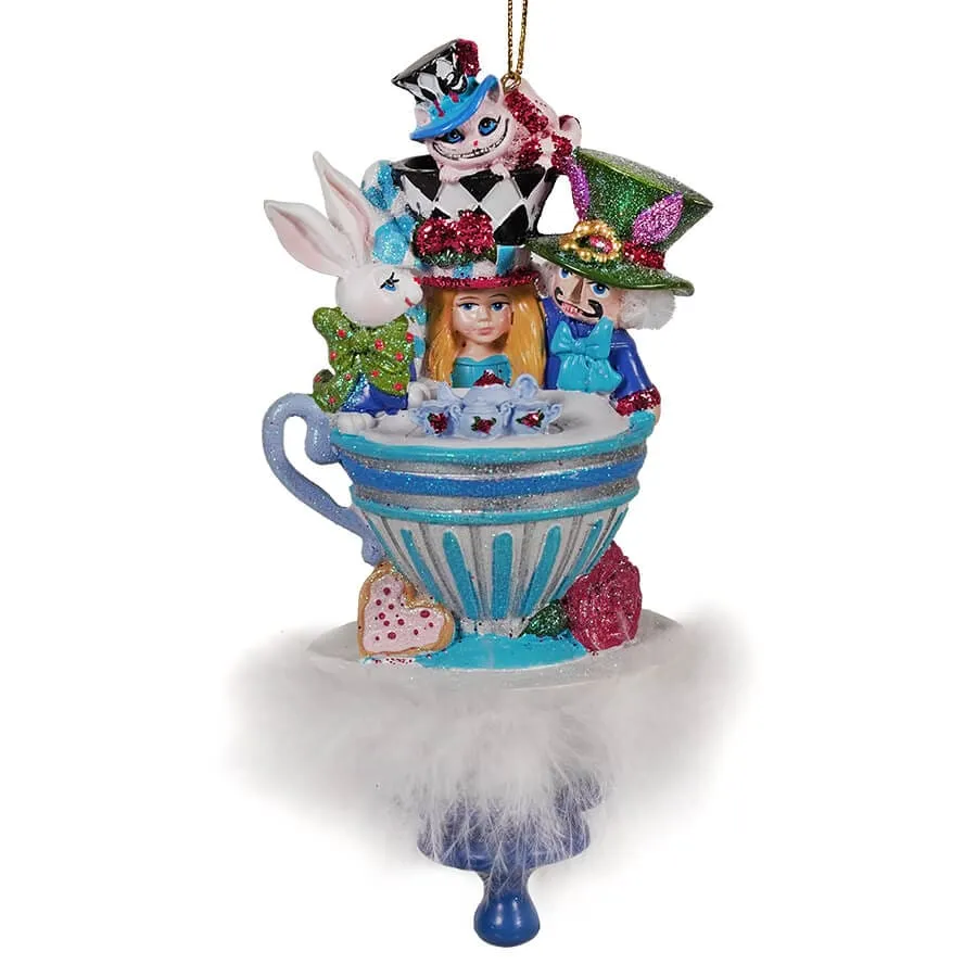 Holly Hats™ Alice & Friends Tea Party Hat Ornament