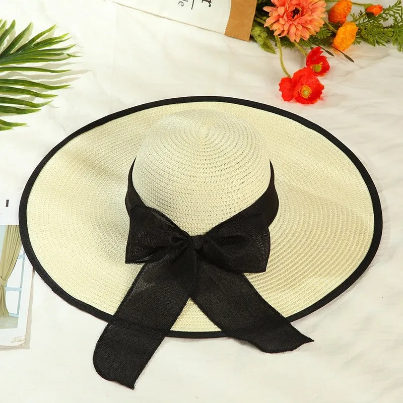 Hollywood Vintage Style Floppy Summer Hats with Bow