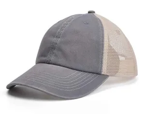 Home Prefer Men's Mesh Trucker Hat Summer Golf Hat Brim Sun Cap for Running Hiking Fishing Light Gray