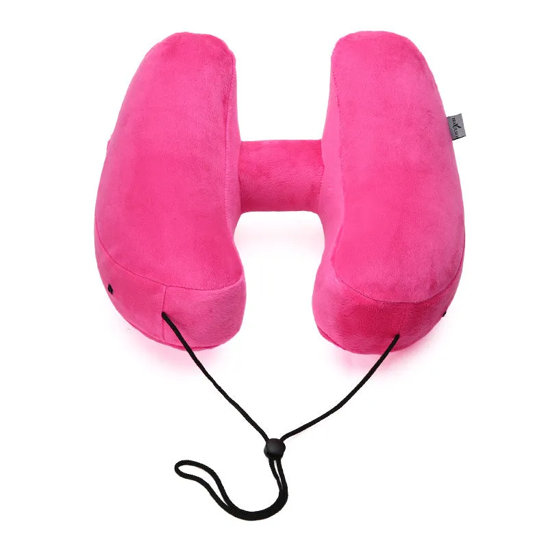 Hooded Travel Pillow Inflatable Neck Folding Lightweight Nap Car Office Airplane Sleeping Cushion Pillows  | Brodtica.com