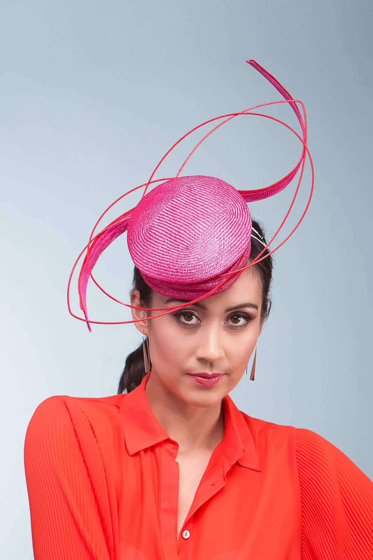 Hot Pink and Red Sculptured Hat