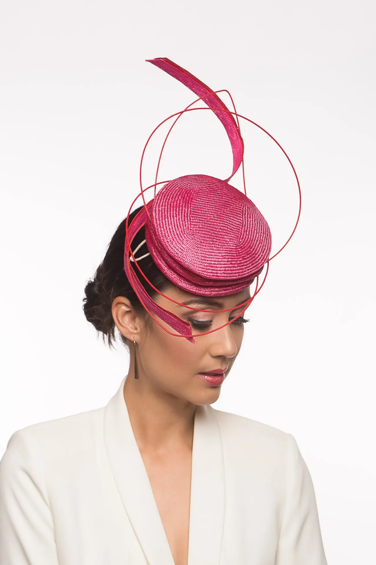 Hot Pink and Red Sculptured Hat