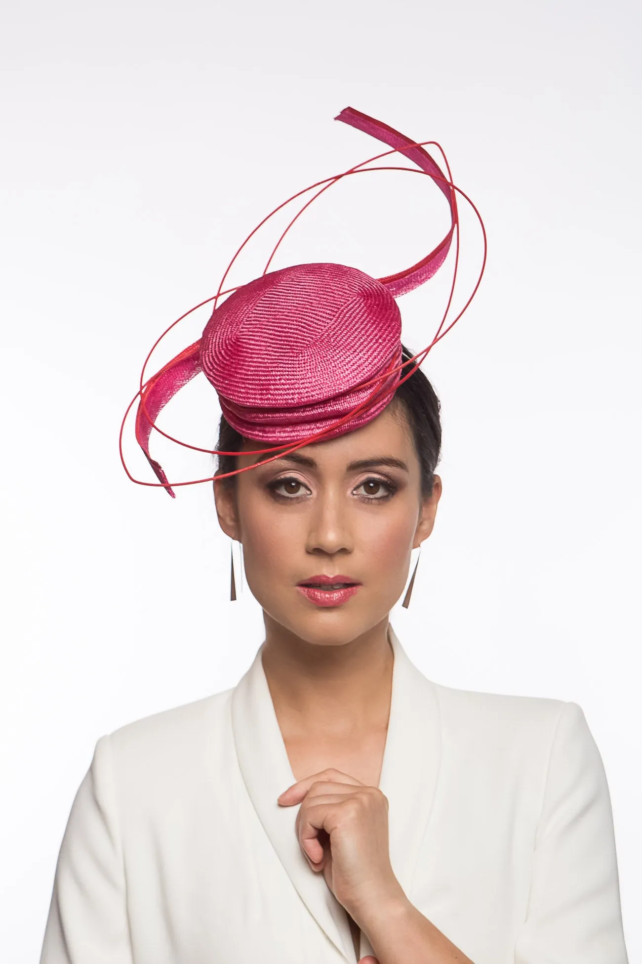 Hot Pink and Red Sculptured Hat