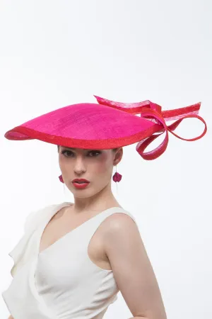 Hot Pink and Red Sweeping Picture Hat