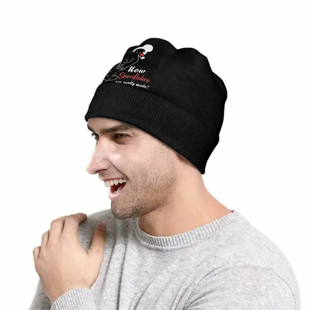 How Snowflakes Are Really Made Santa Warm Knitted Beanies Hat
