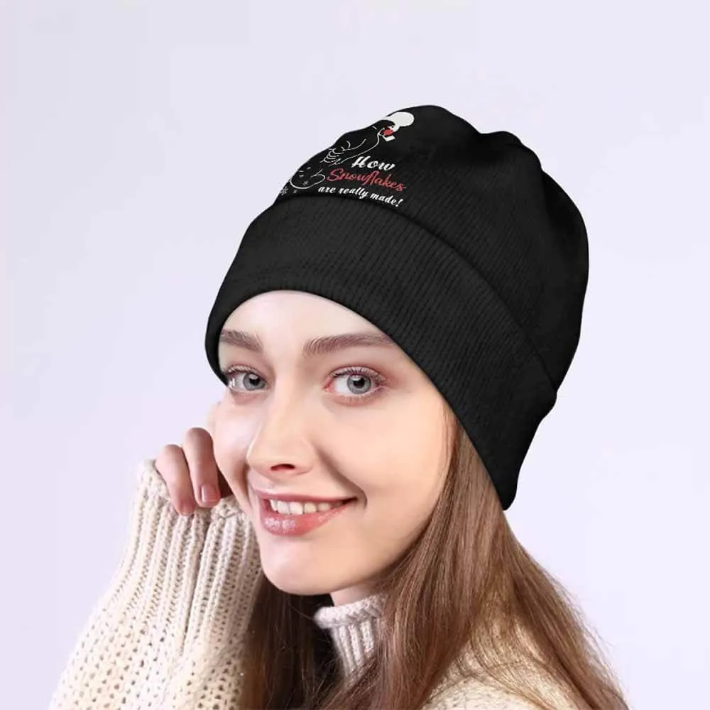 How Snowflakes Are Really Made Santa Warm Knitted Beanies Hat
