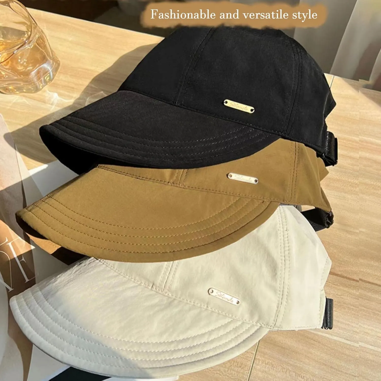 huablo]UPF 50 Womens Sun Hat UV Protection Hiking Fishing Hats Wide Brim Hat Adjustable Ponytail Packable Sun Cap