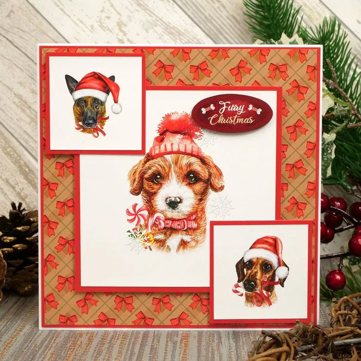 Hunkydory Christmas Pawsome Portraits Picture Perfect Paper Pad 8"x 8"