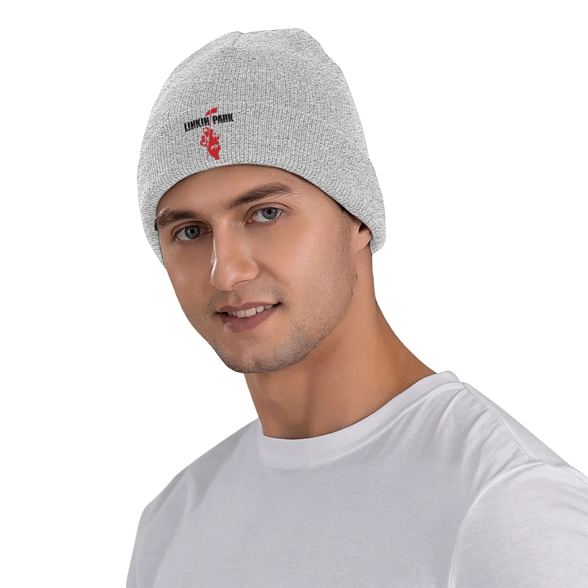 Hybrid Theory Linkin Park Beanie Cap – Winter Knit Hats for Men and Women, Rock Music Inspired Warm Acrylic Melon Cap