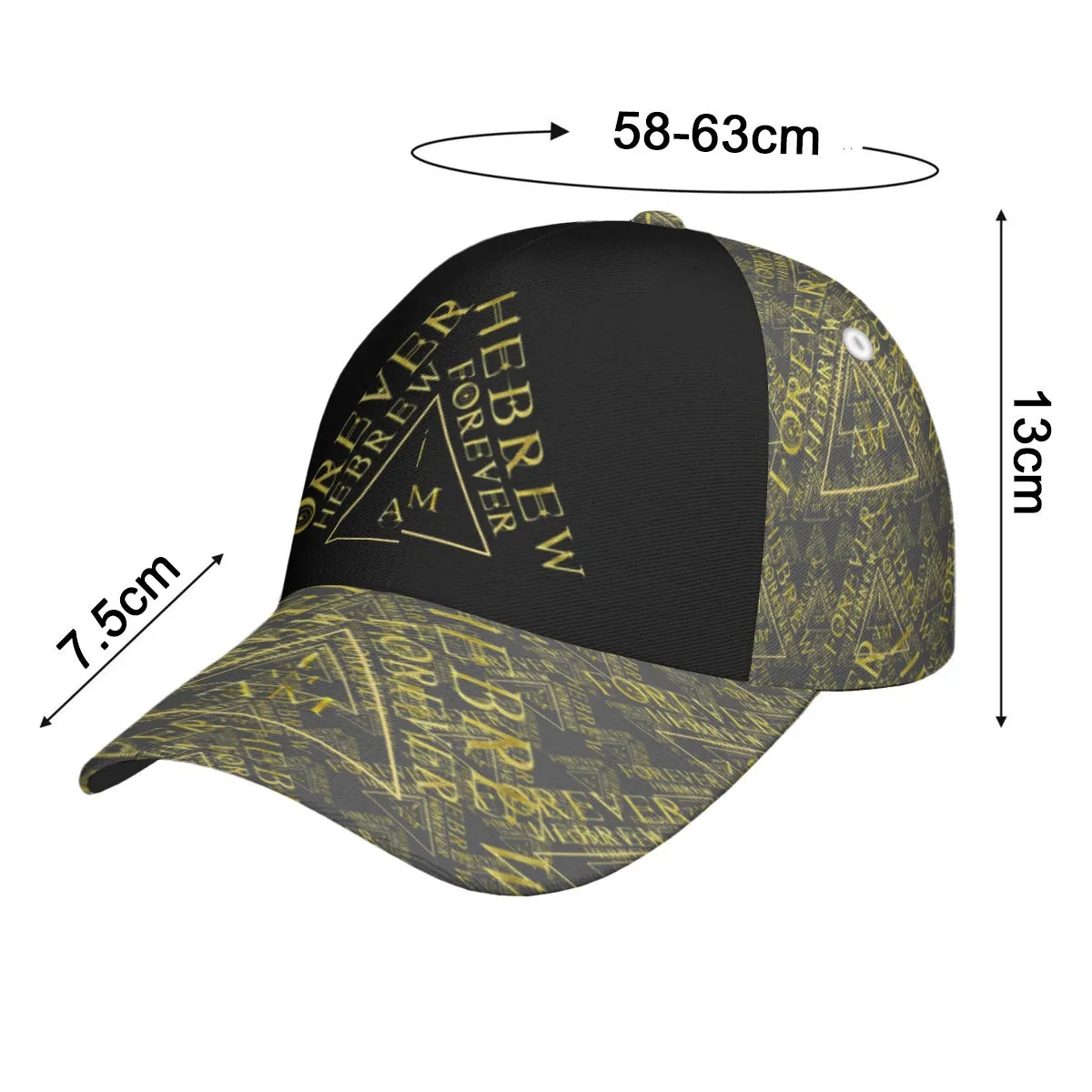 I AM HEBREW 03-01 Designer Curved Brim Baseball Cap