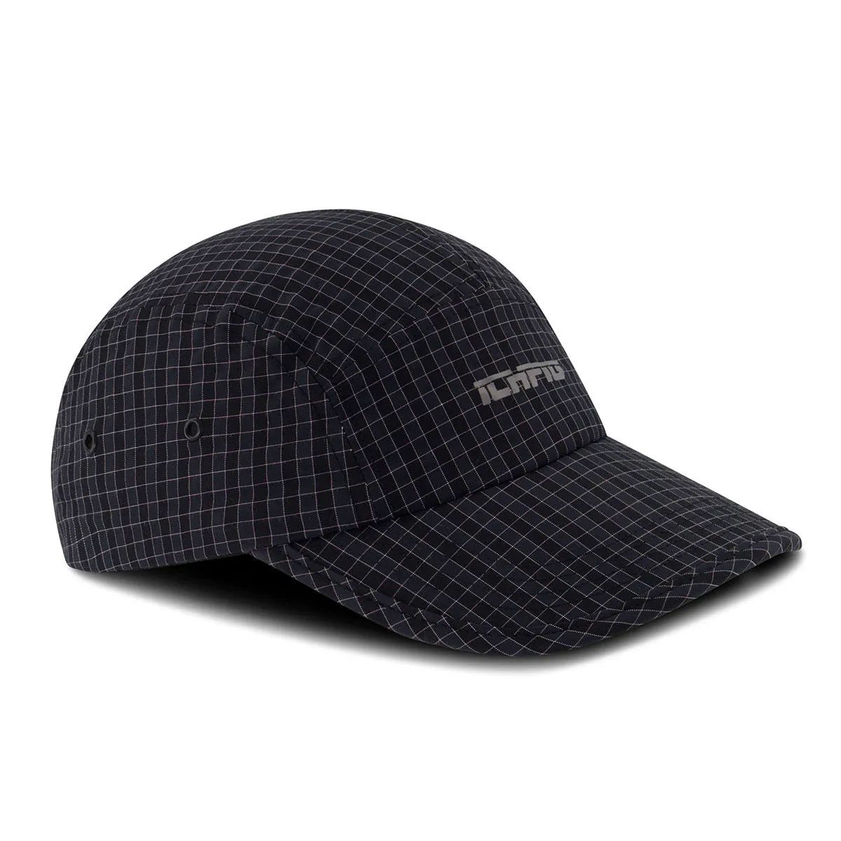 Ichpig - Ripstop Check 5 Panel Hat Black