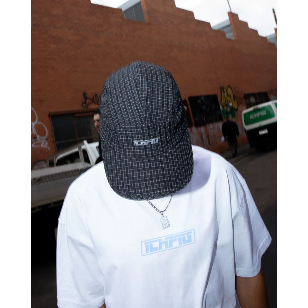 Ichpig - Ripstop Check 5 Panel Hat Black
