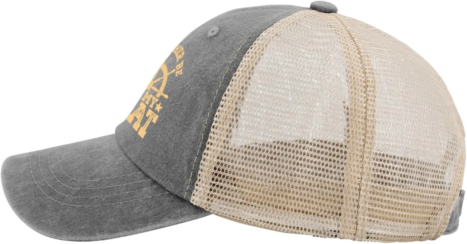 I'd Rather Be On The Boats Women Trucker Cap Cap for Men's Sport Cap Trendy Hats