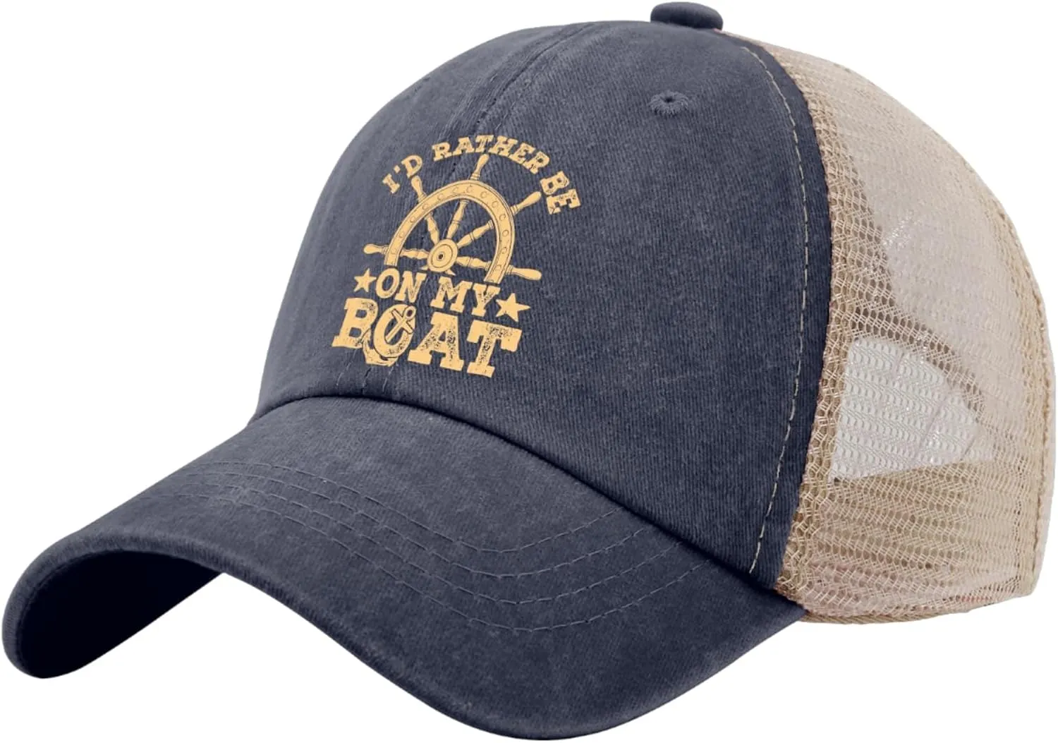 I'd Rather Be On The Boats Women Trucker Cap Cap for Men's Sport Cap Trendy Hats