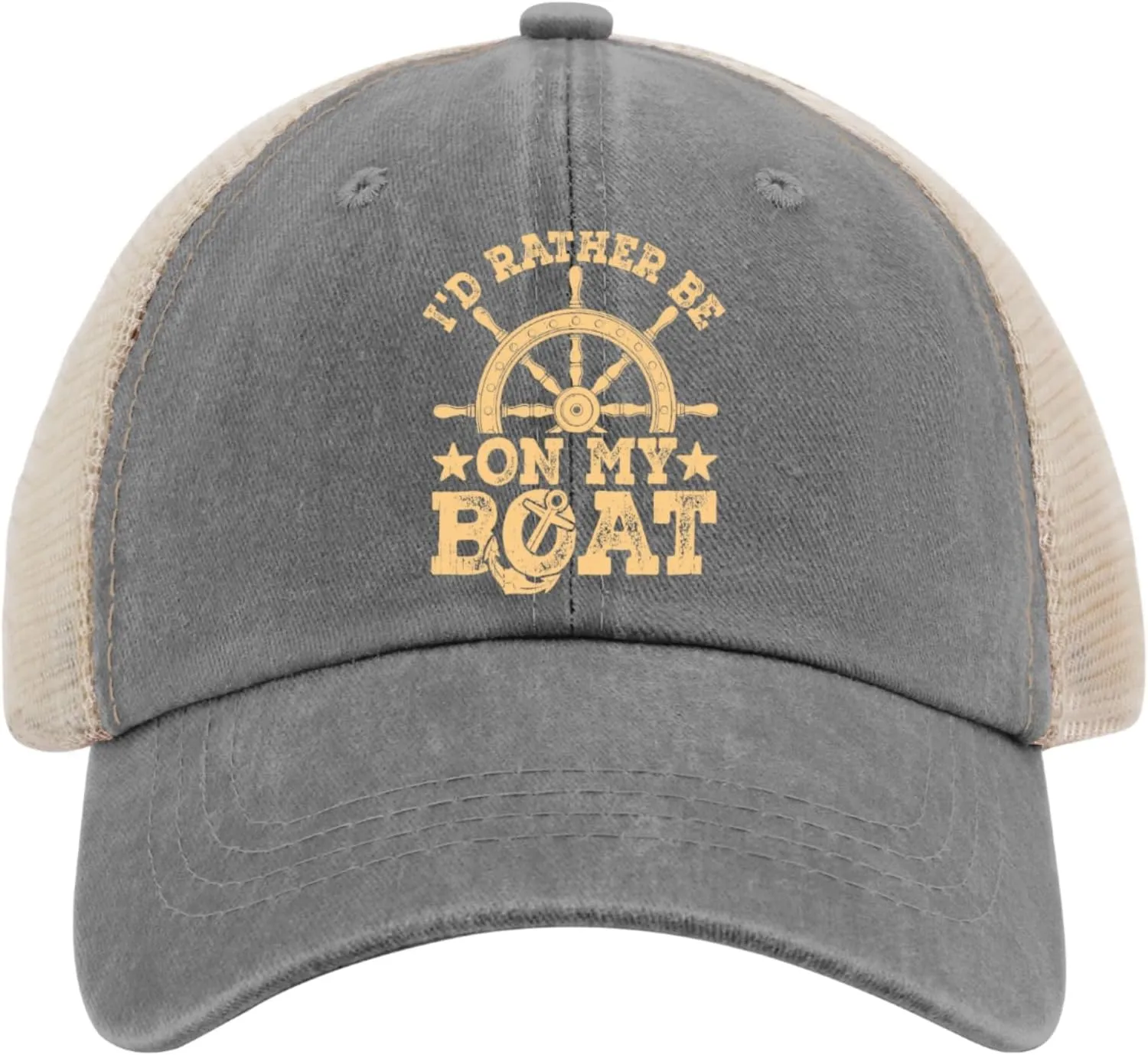 I'd Rather Be On The Boats Women Trucker Cap Cap for Men's Sport Cap Trendy Hats