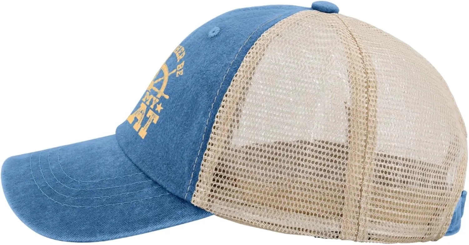 I'd Rather Be On The Boats Women Trucker Cap Cap for Men's Sport Cap Trendy Hats