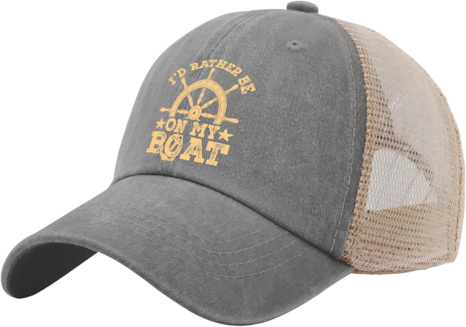 I'd Rather Be On The Boats Women Trucker Cap Cap for Men's Sport Cap Trendy Hats