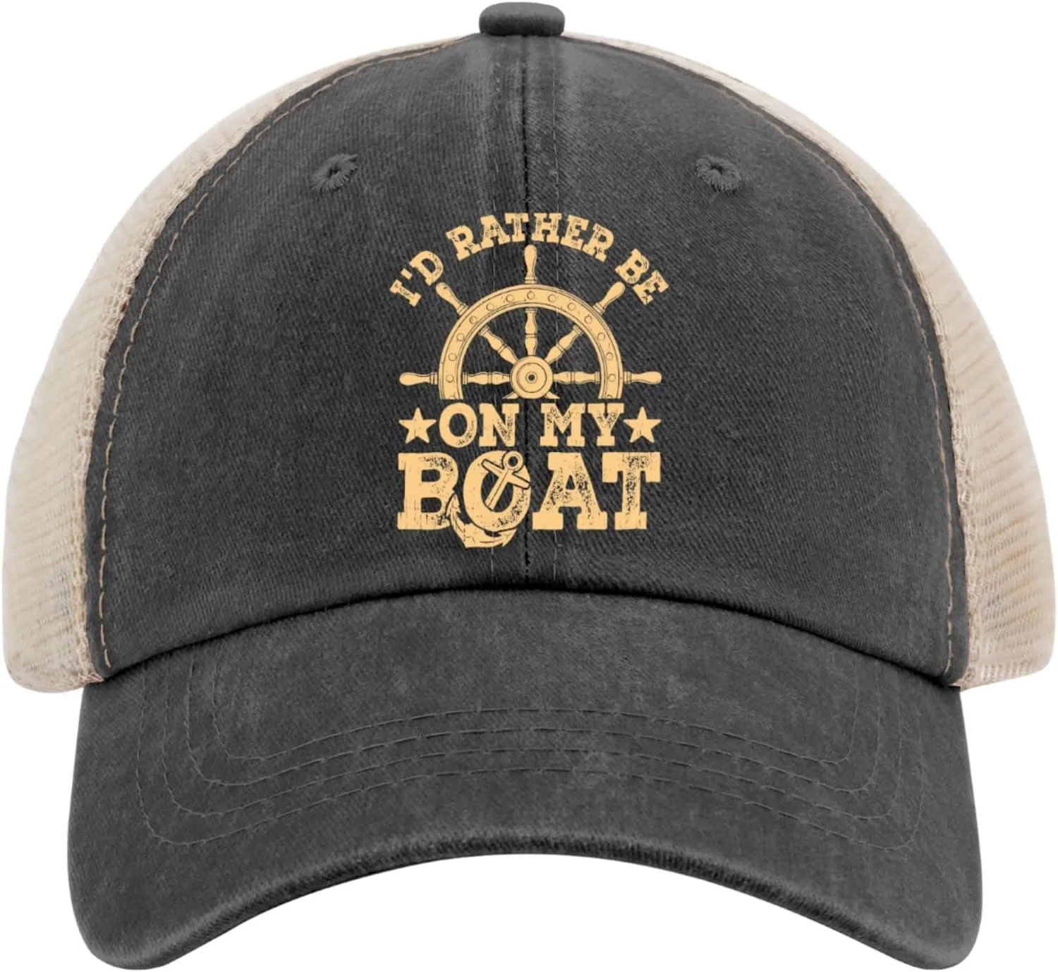 I'd Rather Be On The Boats Women Trucker Cap Cap for Men's Sport Cap Trendy Hats