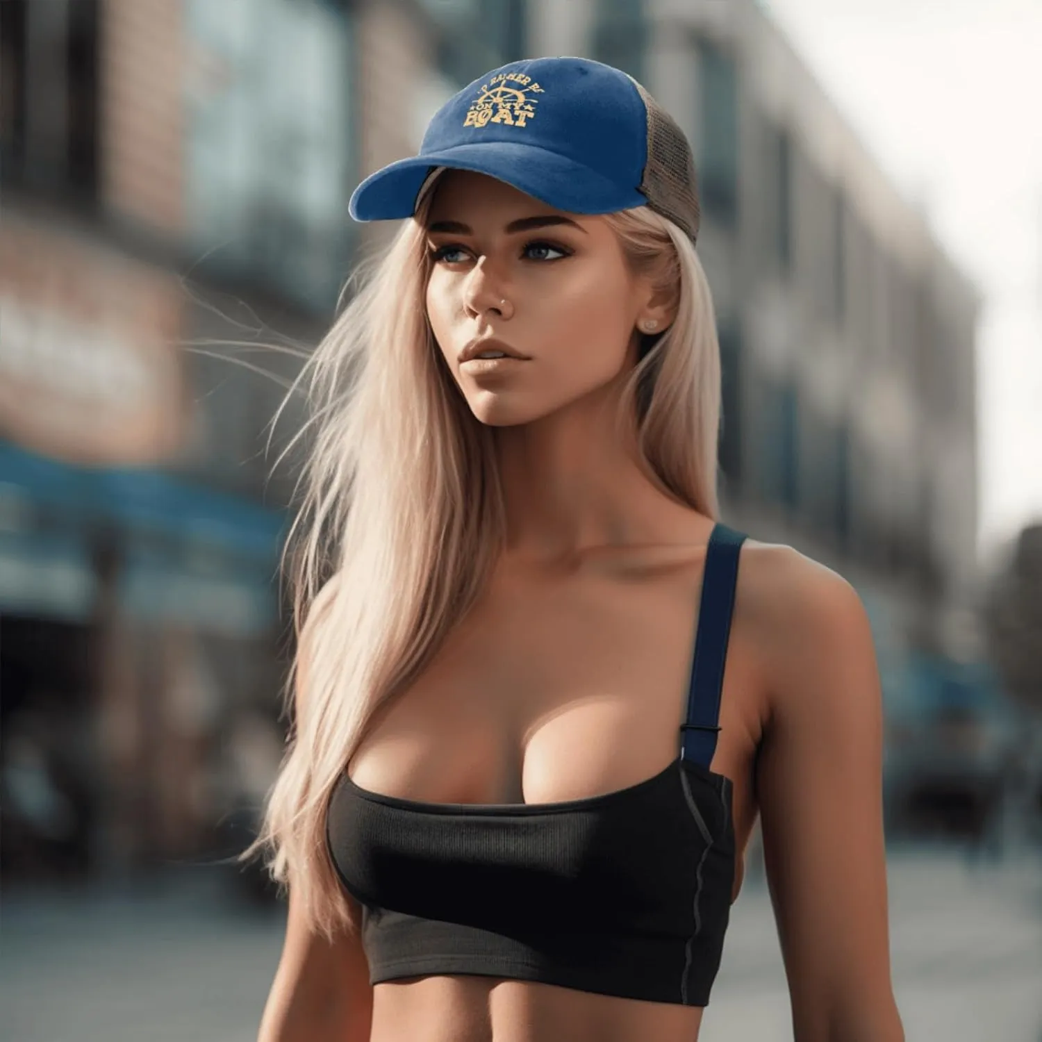 I'd Rather Be On The Boats Women Trucker Cap Cap for Men's Sport Cap Trendy Hats