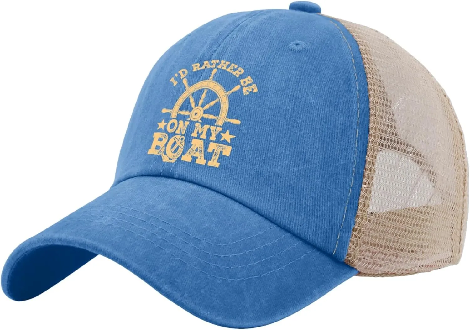 I'd Rather Be On The Boats Women Trucker Cap Cap for Men's Sport Cap Trendy Hats