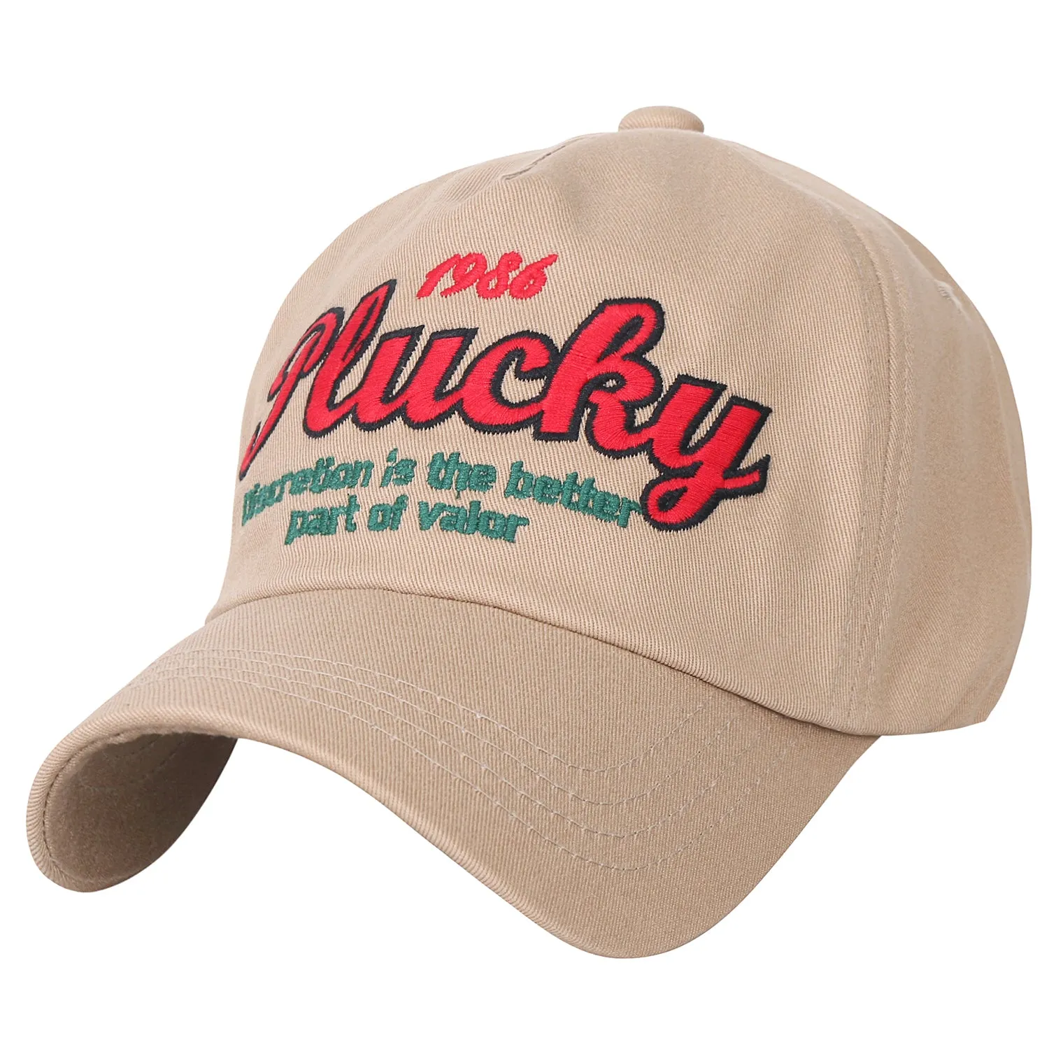 ililily Letter Embroidered Distressed Vintage Cotton Baseball Cap Trucker Hat