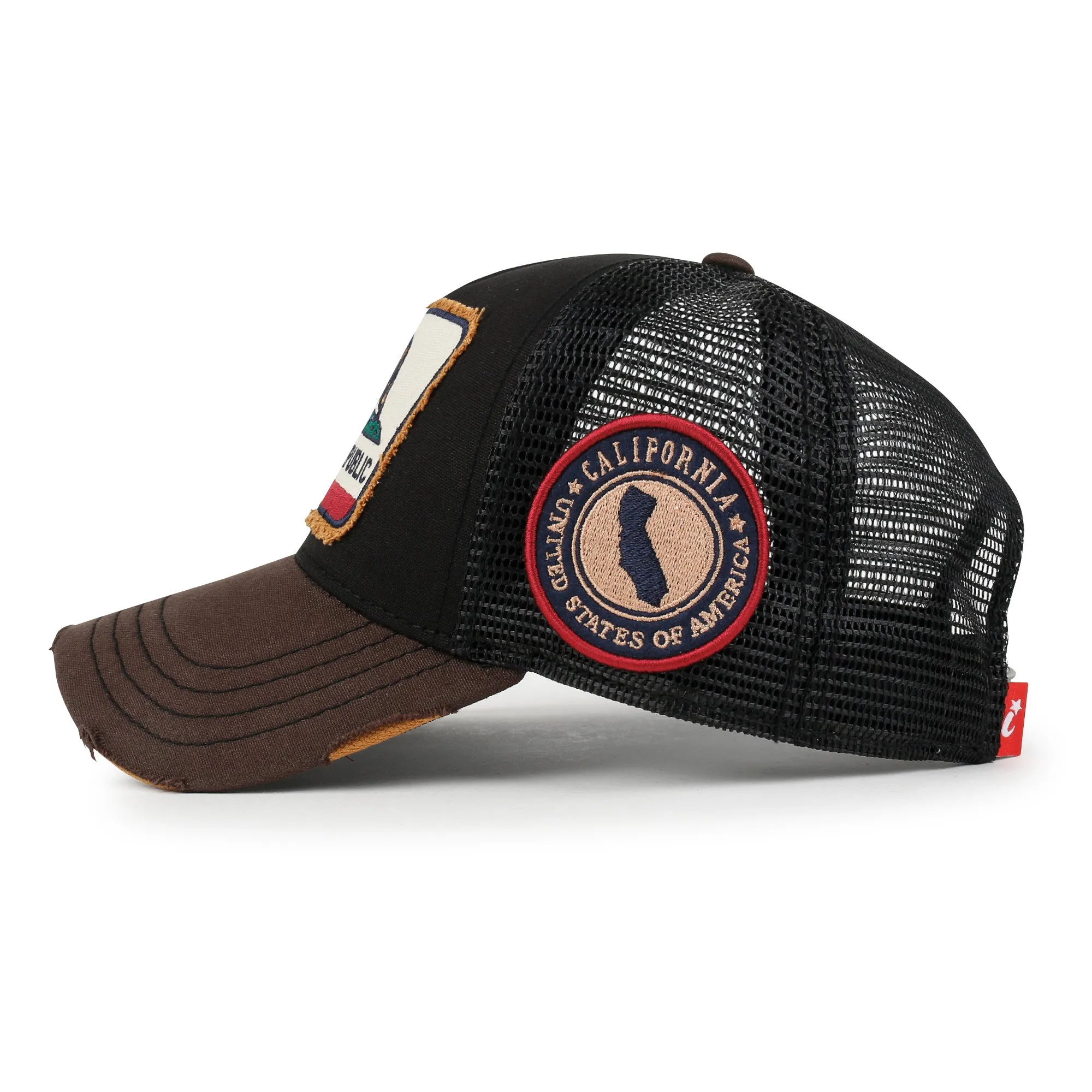 ililily PREMIUM California Bear Embroidered Baseball Cap Vintage Trucker Hat