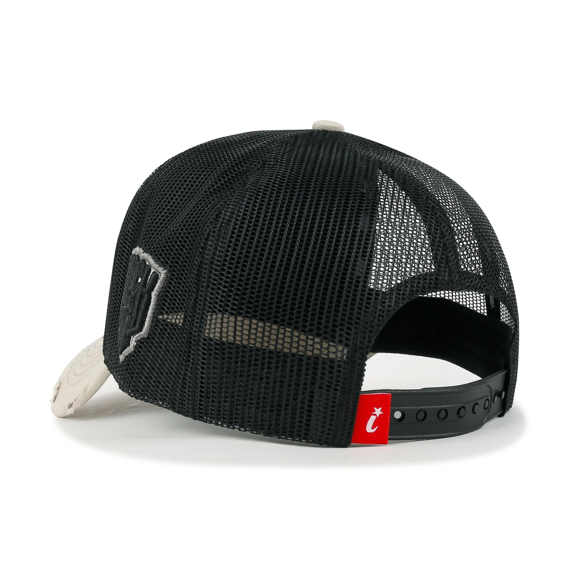 ililily Rock & Roll Embroidery Baseball Cap Guitar Pick Vintage Trucker Hat