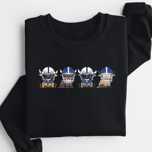 Indianapolis Colts Highland Cow Football Team Football Lovers Gift Unisex Crewneck Hoodie Sweatshirt