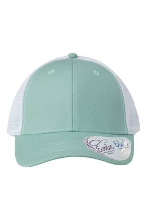 Infinity Her Womens Modern Moisture Wicking Snapback Trucker Hat - Seafoam Green/White