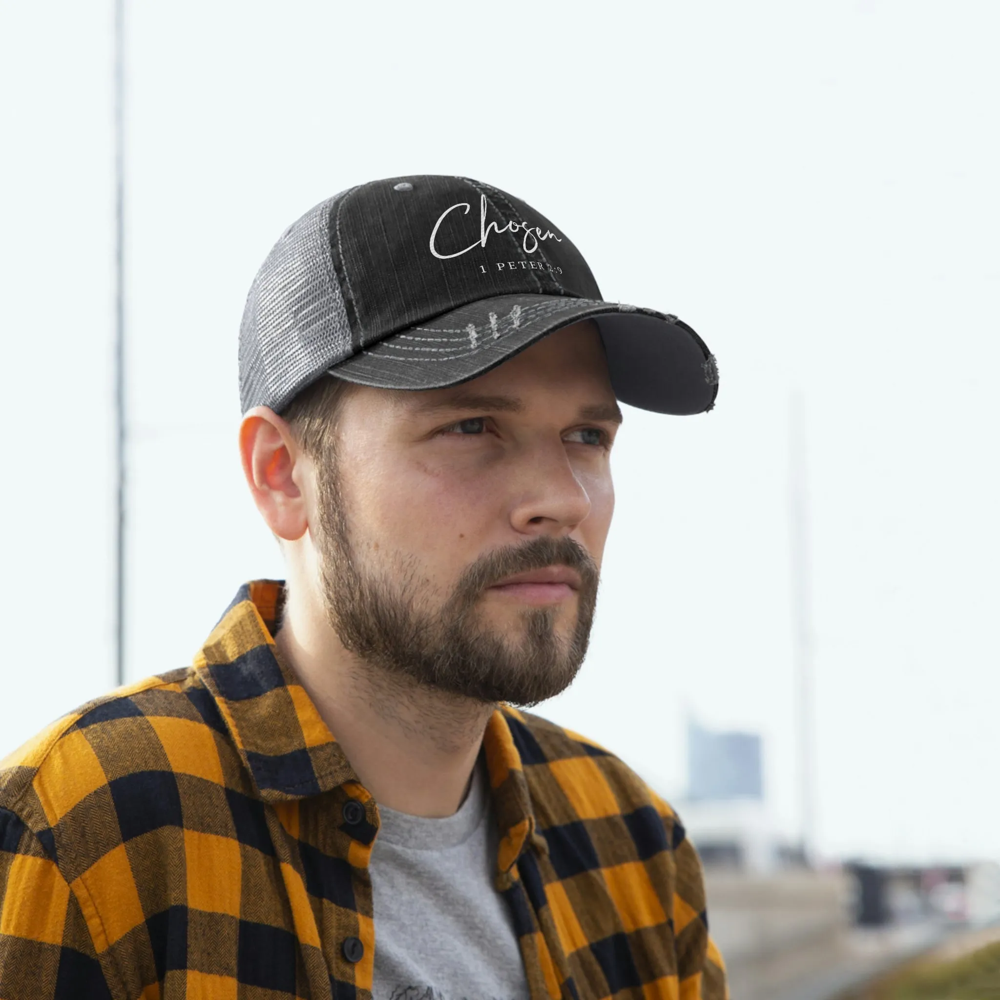 Inspiring Biblical "Chosen" Trucker Hat for Men and Women