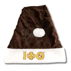 Iota Phi Theta ΙΦΘ Embroidered Greek Letters Deluxe Santa Hat