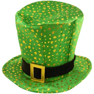 Irish Leprechaun Shamrock Top Hat with Buckle | Adult
