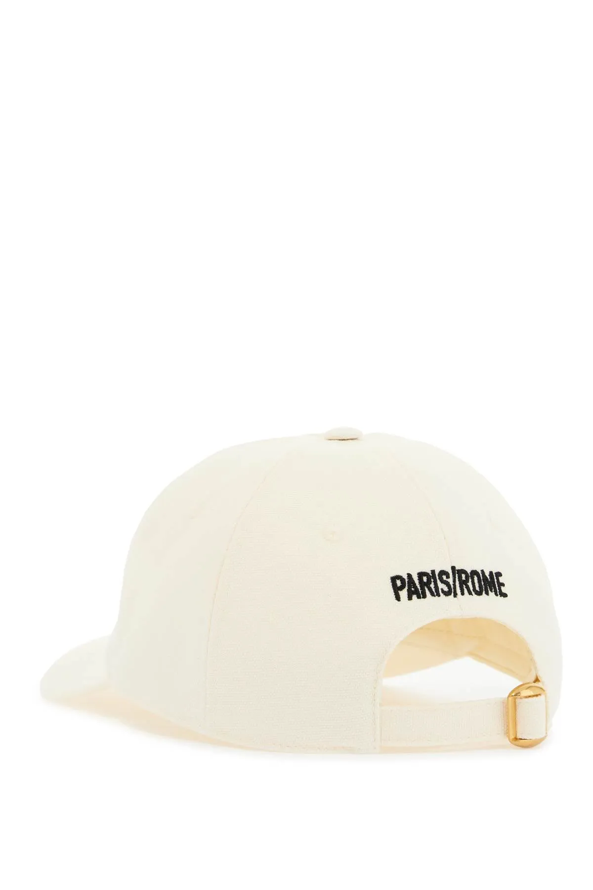 ivory cotton baseball cap with adjustable embroidered logo 6W2HDA41FVH AVORIO/NERO