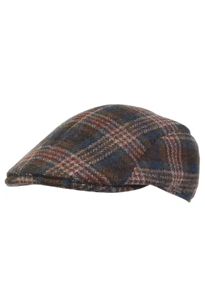 Ivy Modern 'Magee 1866' Wool Multi Check Wool Cap in Coffee by Wigens