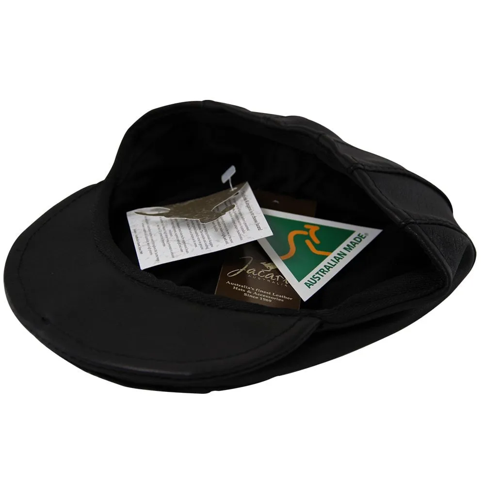 Jacaru Hats Kangaroo Skin Drivers Cap - Black