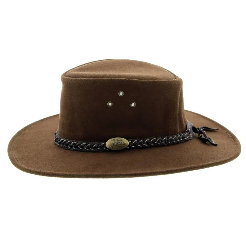 Jacaru Hats Wallaroo Suede - Brown