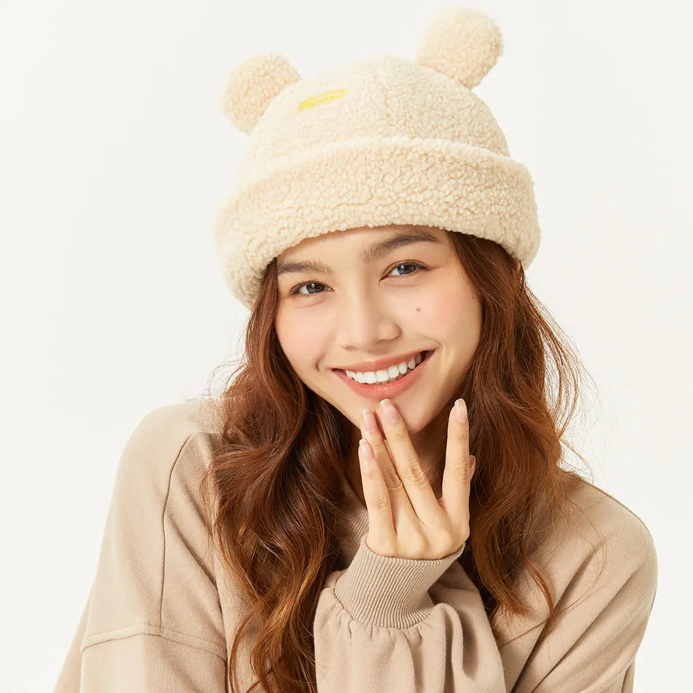 Japan Stock Cat Ear Warm Cuffed Beanie Hat for Women Teens Girls Skull Cap 
