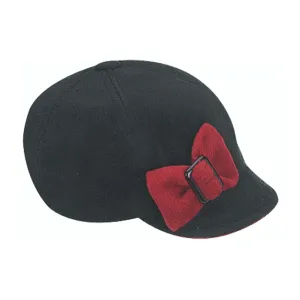 Jeanne Simmons Accessories Black/Red Bow Cap (Women's)