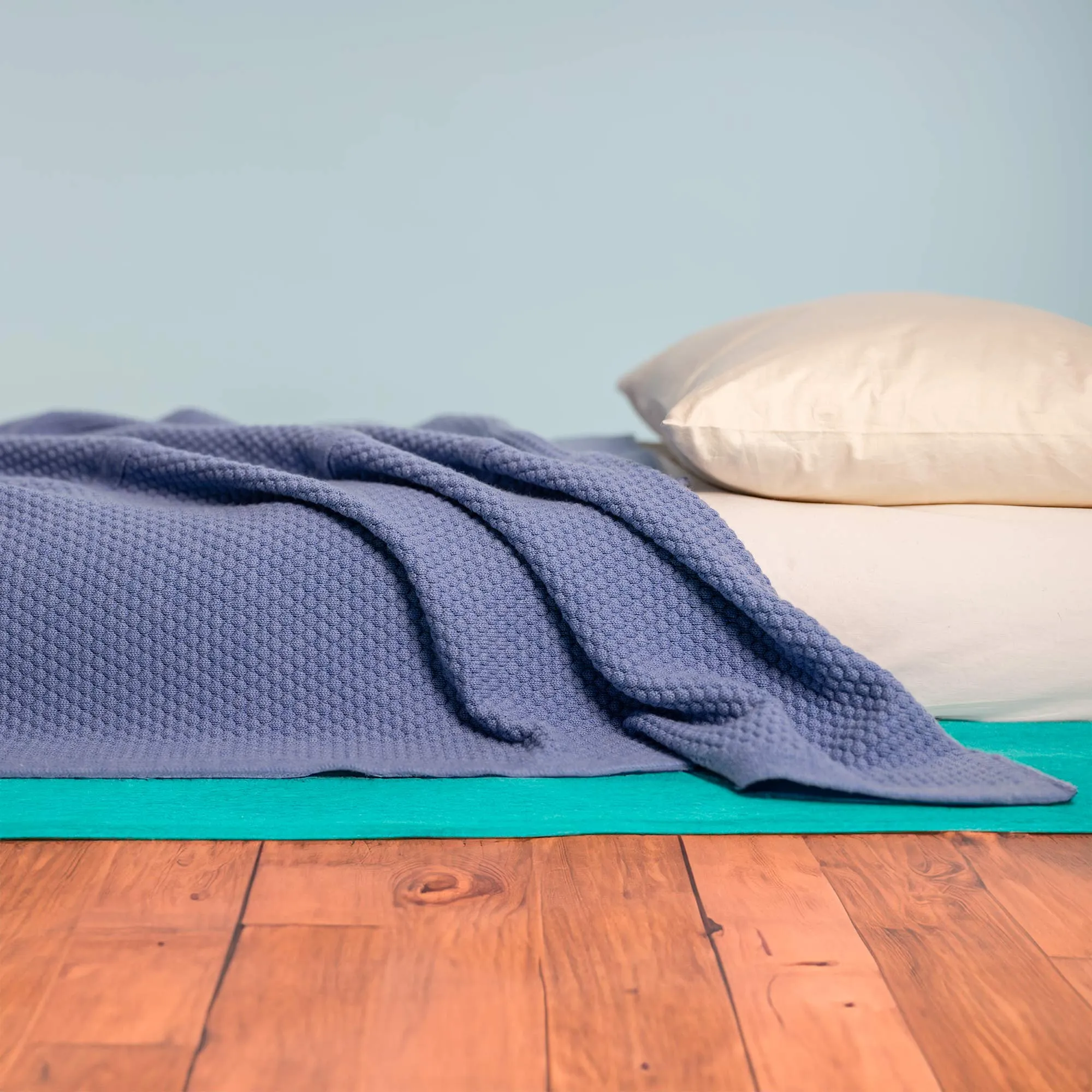 JUNEAU 100% Organic Merino Wool Knit Blanket (No Elastic, No Polyamide, No Latex, Biodegradable)