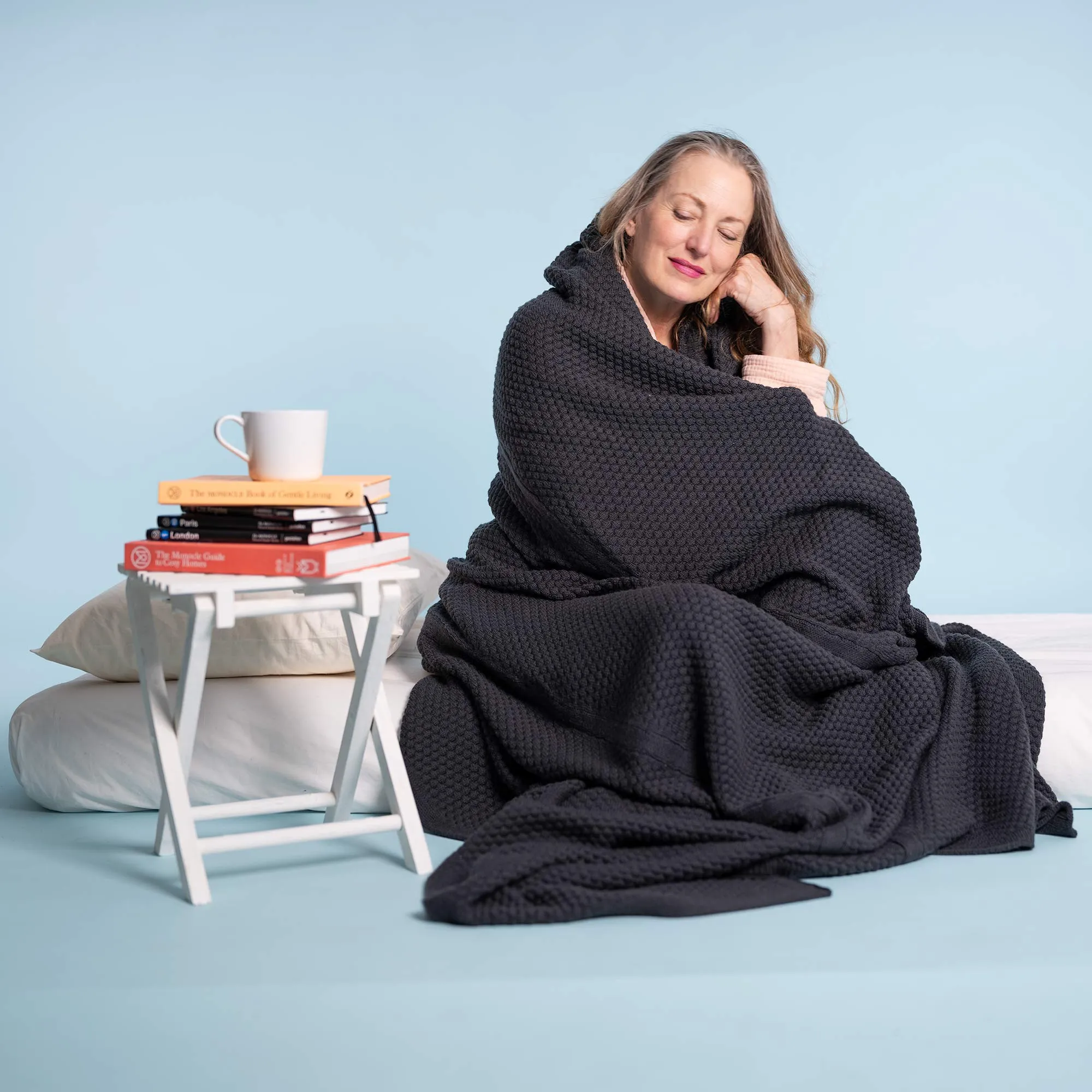 JUNEAU 100% Organic Merino Wool Knit Blanket (No Elastic, No Polyamide, No Latex, Biodegradable)