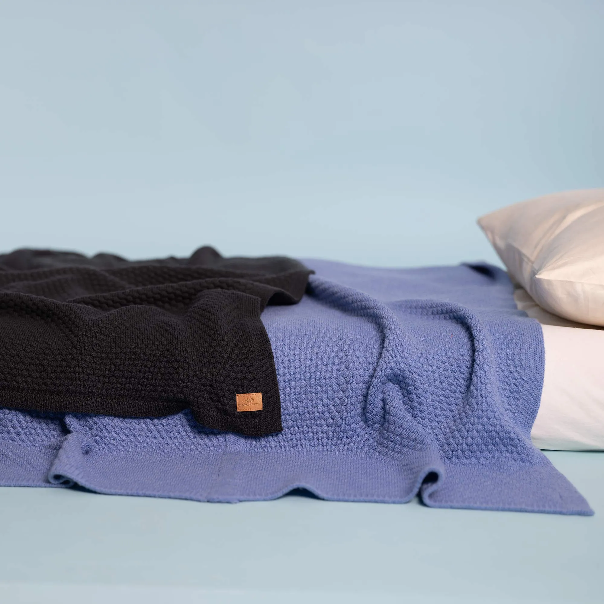JUNEAU 100% Organic Merino Wool Knit Blanket (No Elastic, No Polyamide, No Latex, Biodegradable)