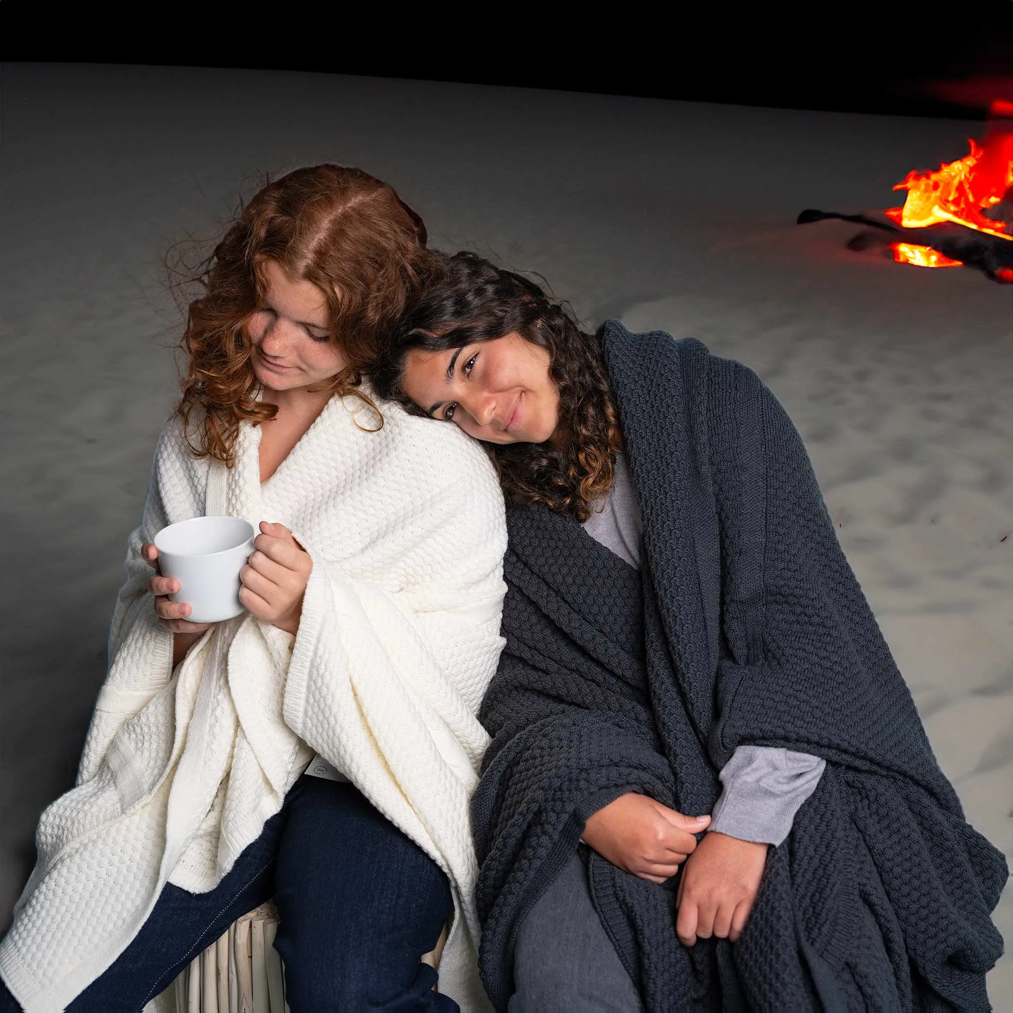 JUNEAU 100% Organic Merino Wool Knit Blanket (No Elastic, No Polyamide, No Latex, Biodegradable)