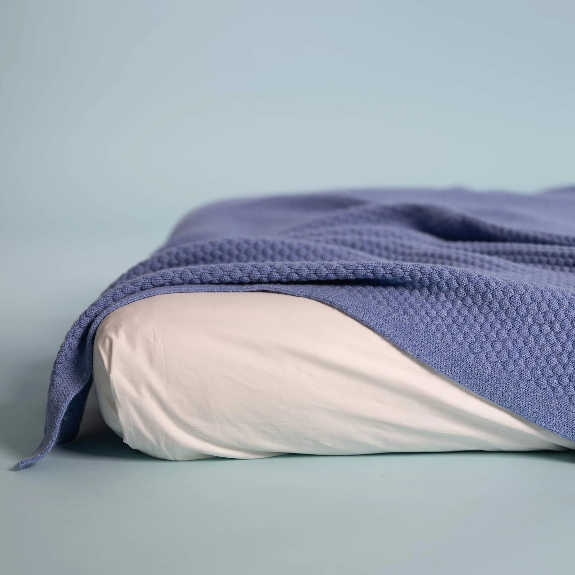 JUNEAU 100% Organic Merino Wool Knit Blanket (No Elastic, No Polyamide, No Latex, Biodegradable)