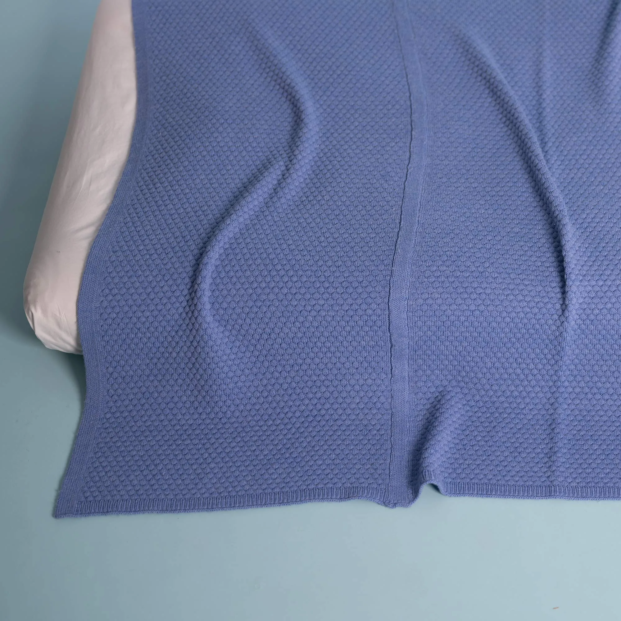 JUNEAU 100% Organic Merino Wool Knit Blanket (No Elastic, No Polyamide, No Latex, Biodegradable)