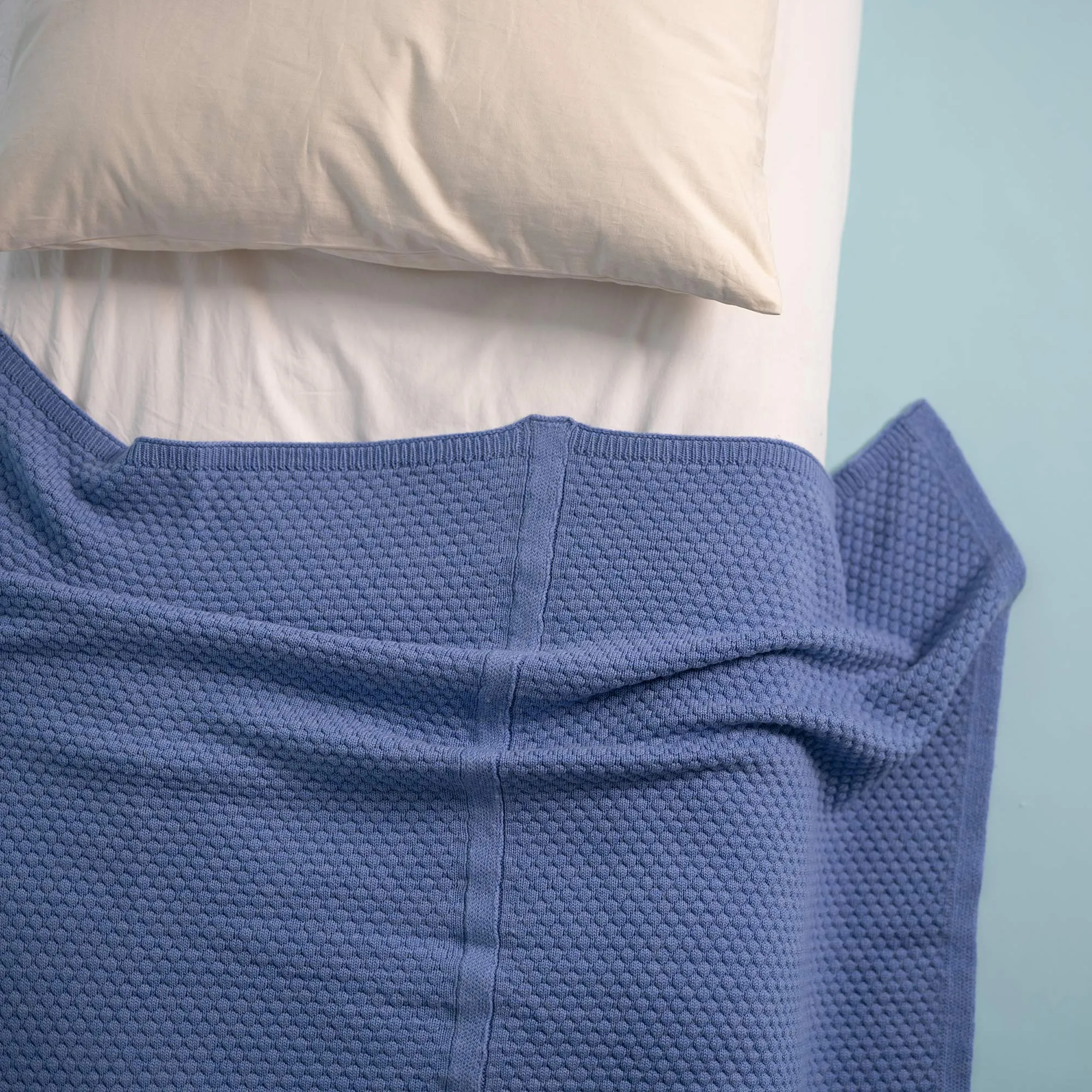 JUNEAU 100% Organic Merino Wool Knit Blanket (No Elastic, No Polyamide, No Latex, Biodegradable)