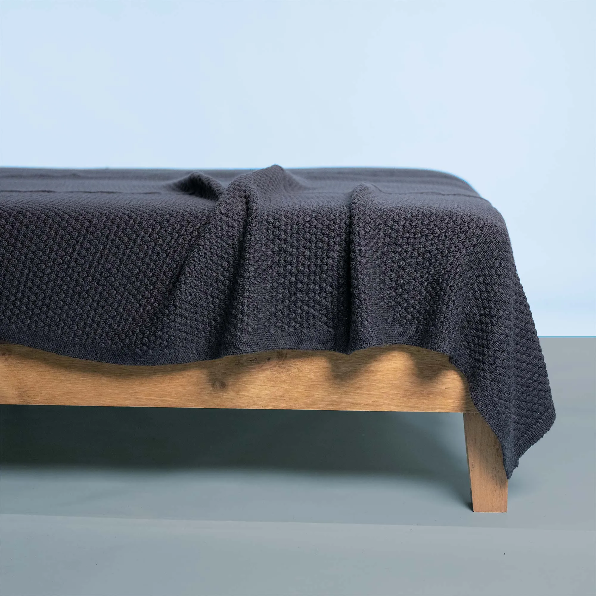 JUNEAU 100% Organic Merino Wool Knit Blanket (No Elastic, No Polyamide, No Latex, Biodegradable)