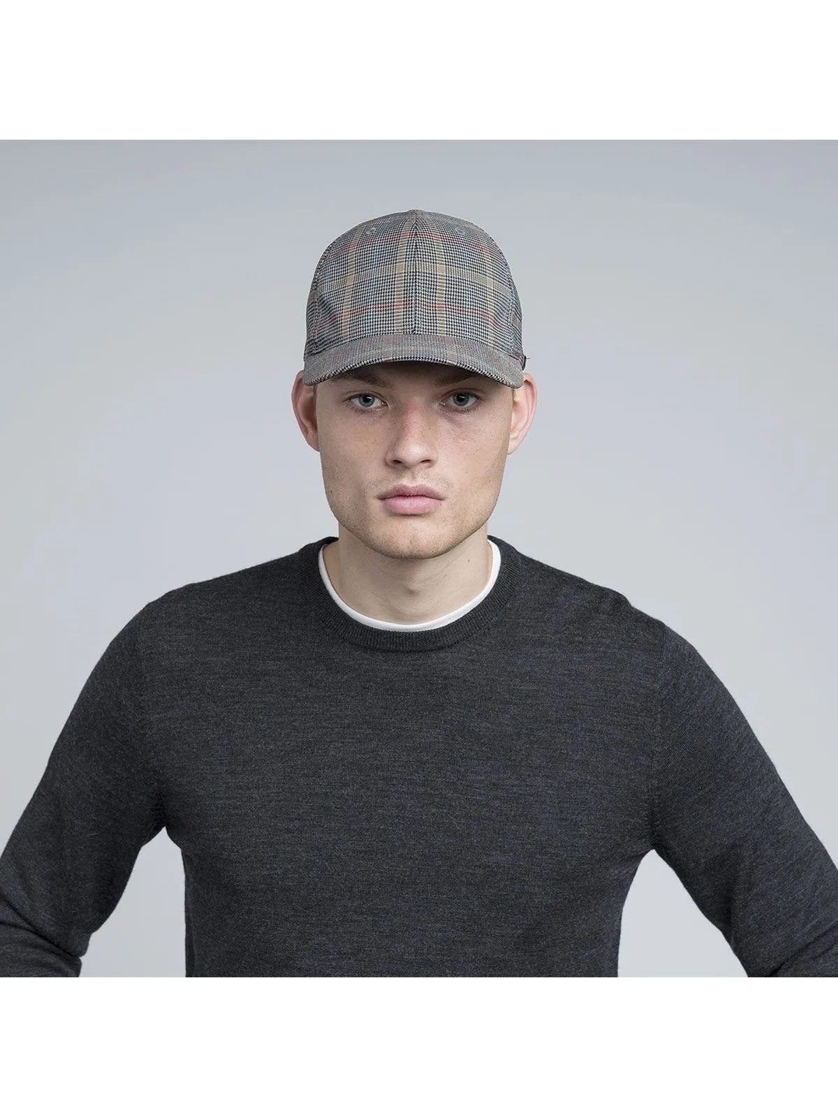 Kangol Pattern Flexfit Baseball Cap Grey Plaid K5143HT GP011