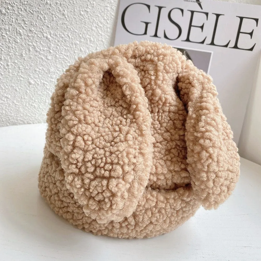 Kawaii Fluffy Rabbit Ears Wooly Hat