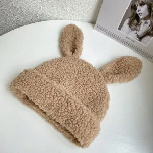 Kawaii Fluffy Rabbit Ears Wooly Hat