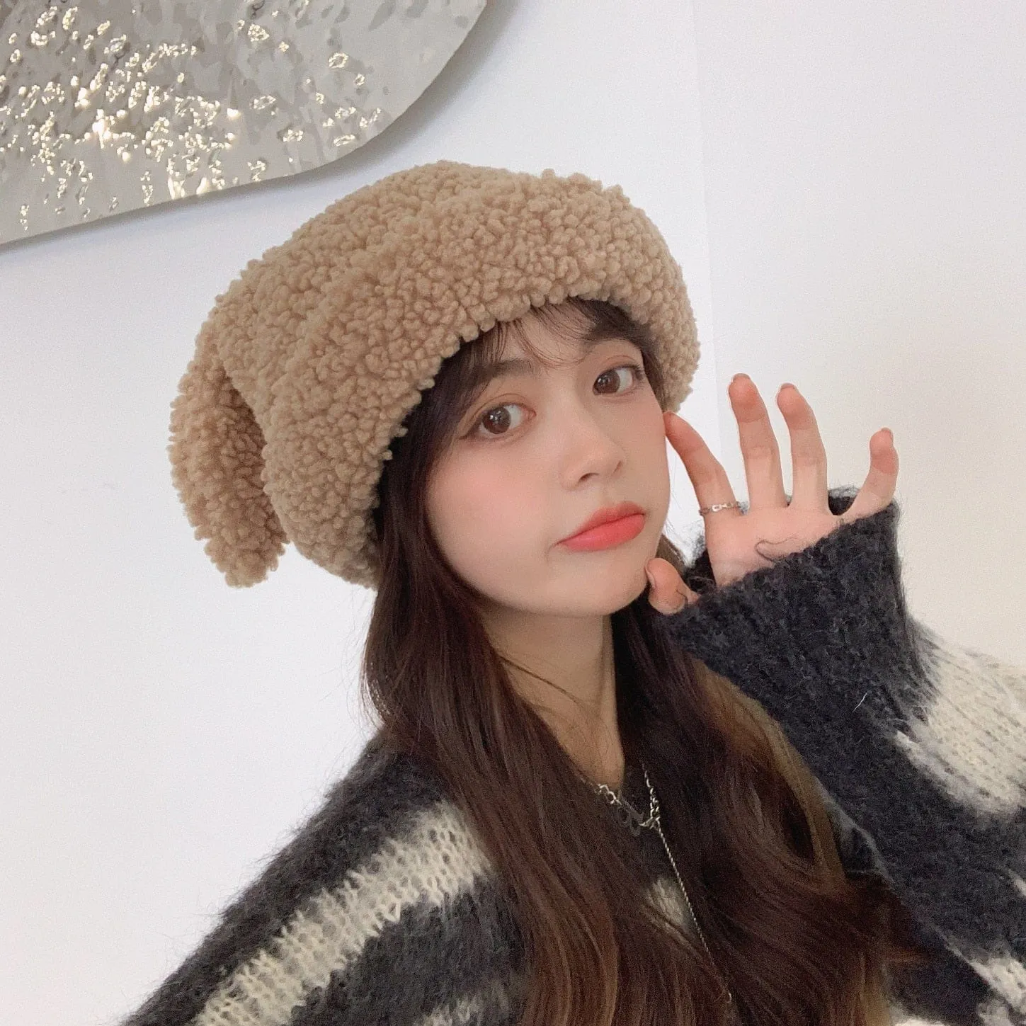 Kawaii Fluffy Rabbit Ears Wooly Hat